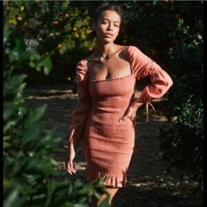 NWOT Reformation Hilary Mini Orange Dress Size XS